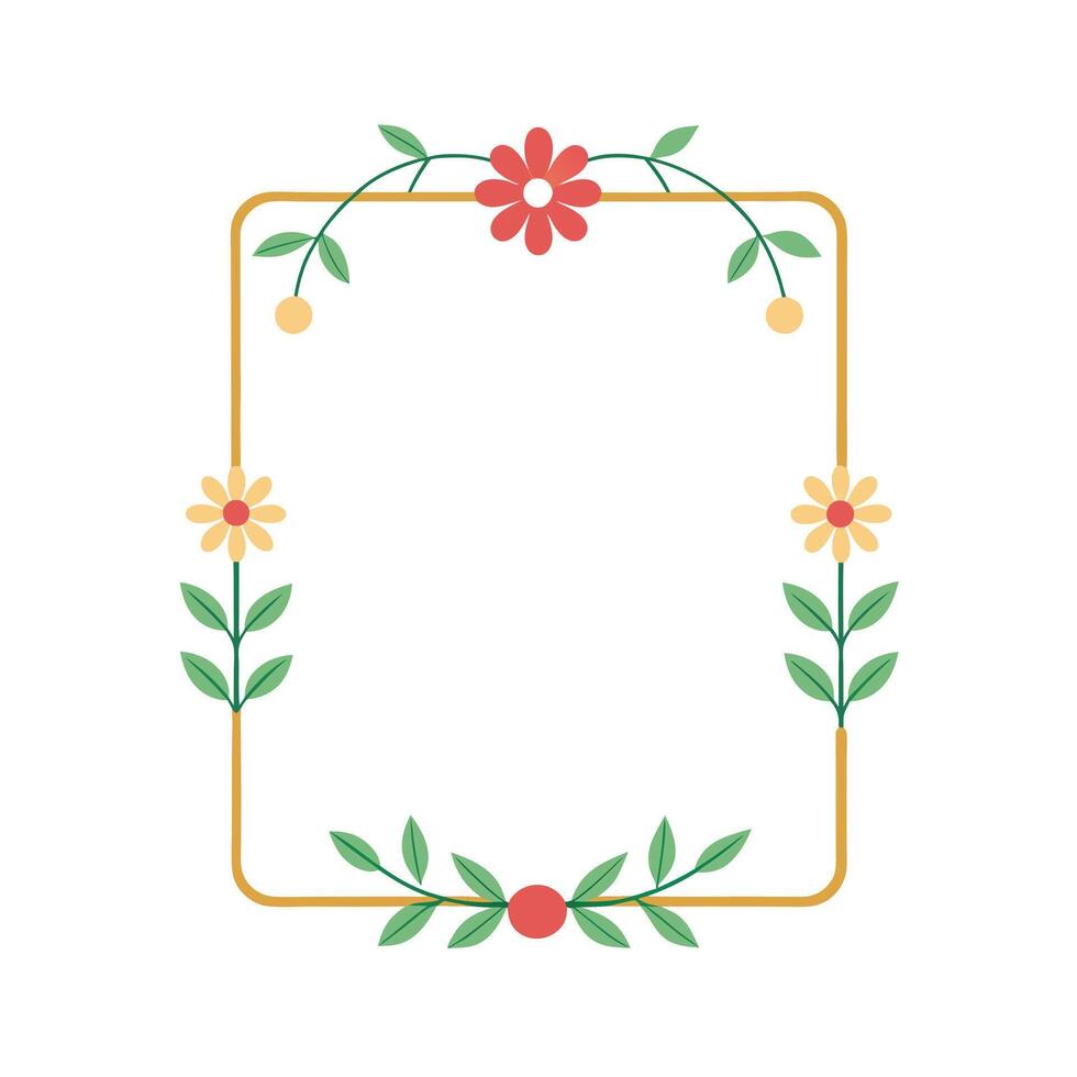 Beautiful Floral Frame Border Illustration vector