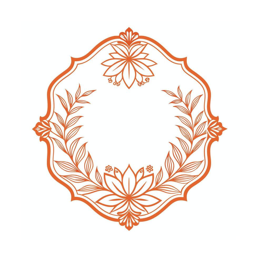 Beautiful Floral Frame Border Illustration vector