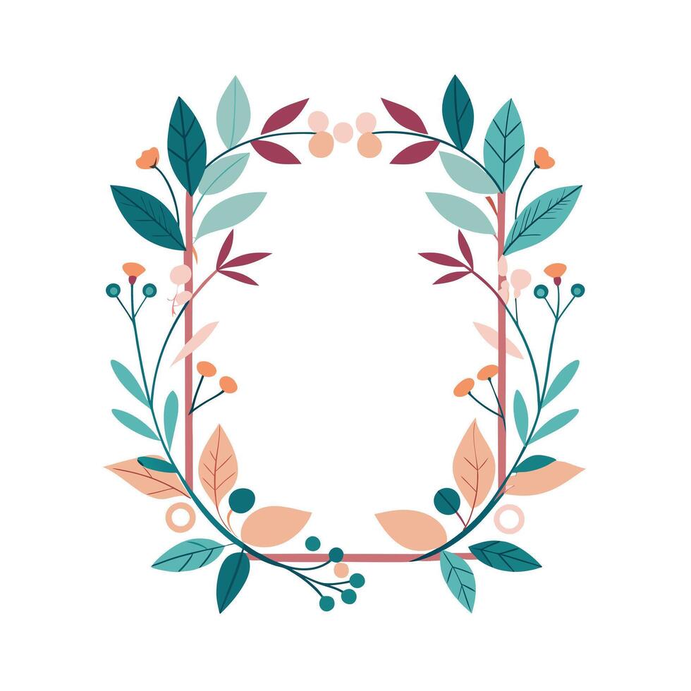 Beautiful Floral Frame Border Illustration vector