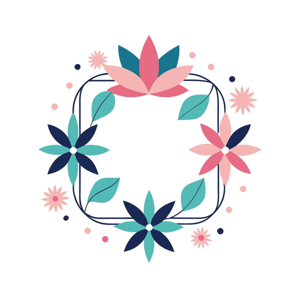 Beautiful Floral Frame Border Illustration vector
