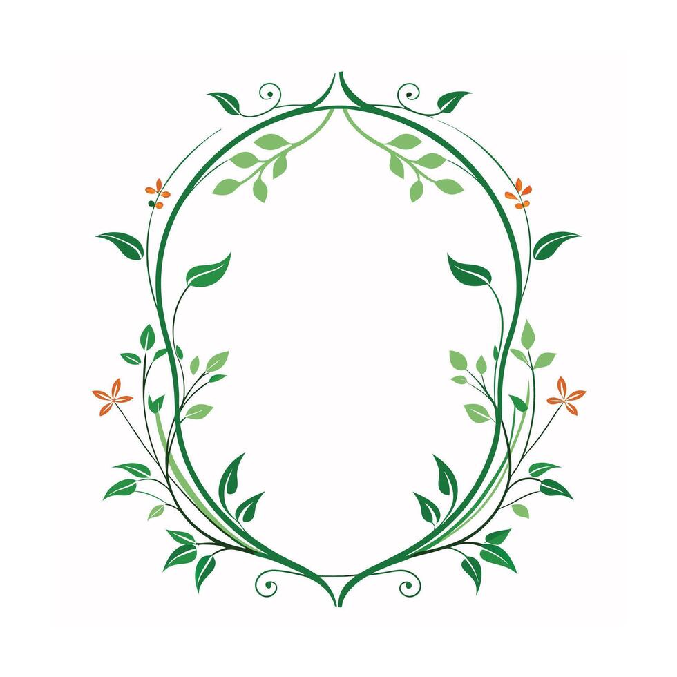 Beautiful Floral Frame Border Illustration vector