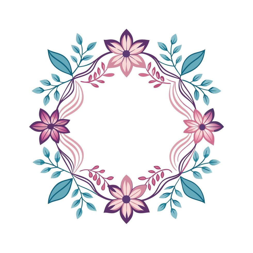 Beautiful Floral Frame Border Illustration vector