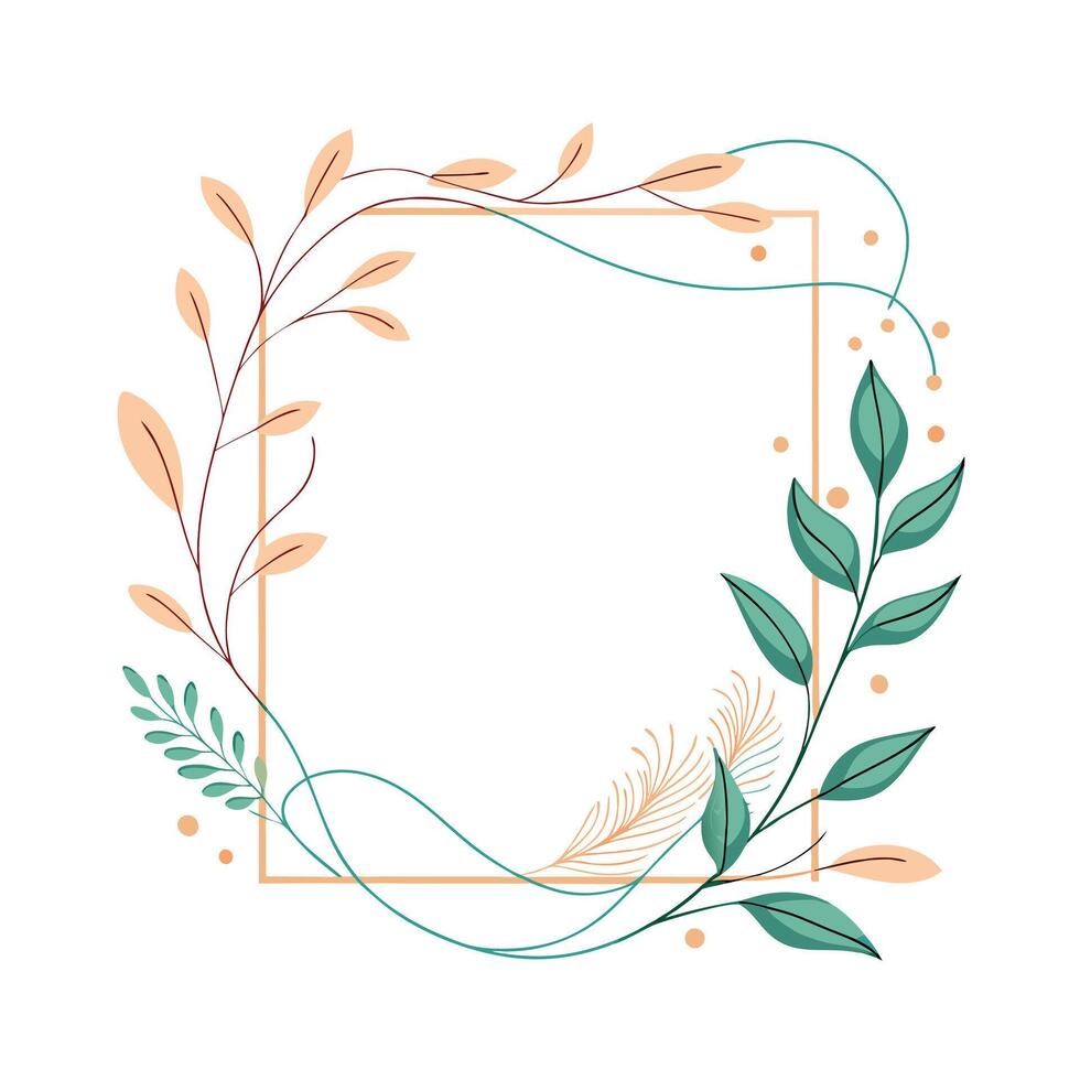 Beautiful Floral Frame Border Illustration vector