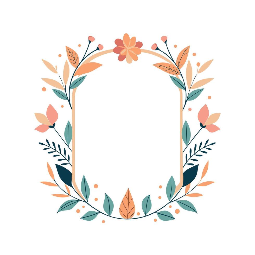 Beautiful Floral Frame Border Illustration vector