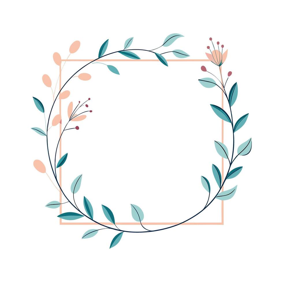 Beautiful Floral Frame Border Illustration vector