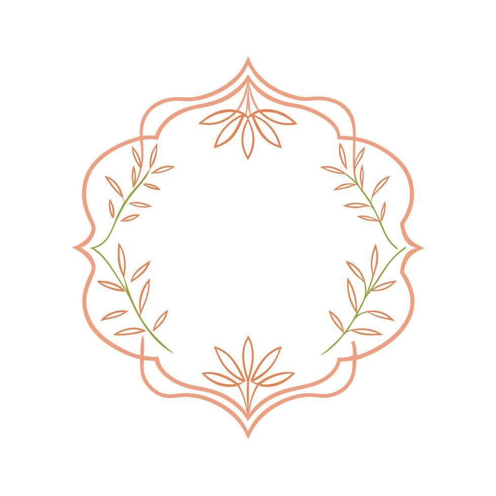Beautiful Floral Frame Border Illustration vector