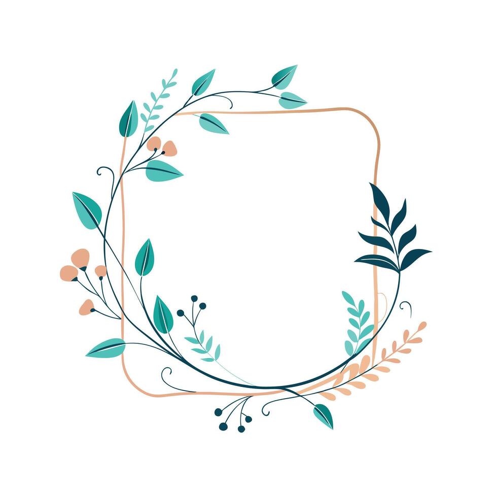 Beautiful Floral Frame Border Illustration vector
