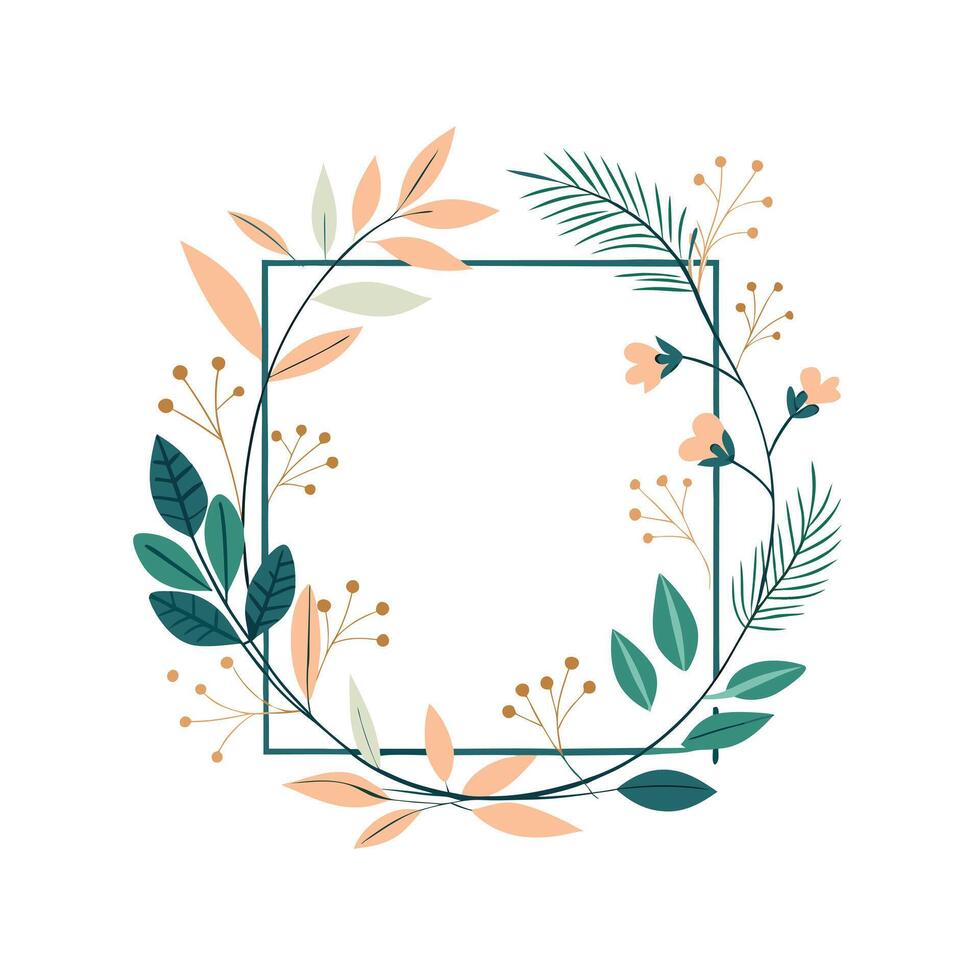 Beautiful Floral Frame Border Illustration vector