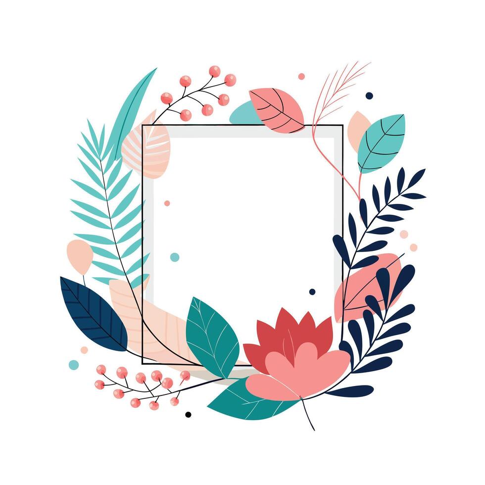 Beautiful Floral Frame Border Illustration vector
