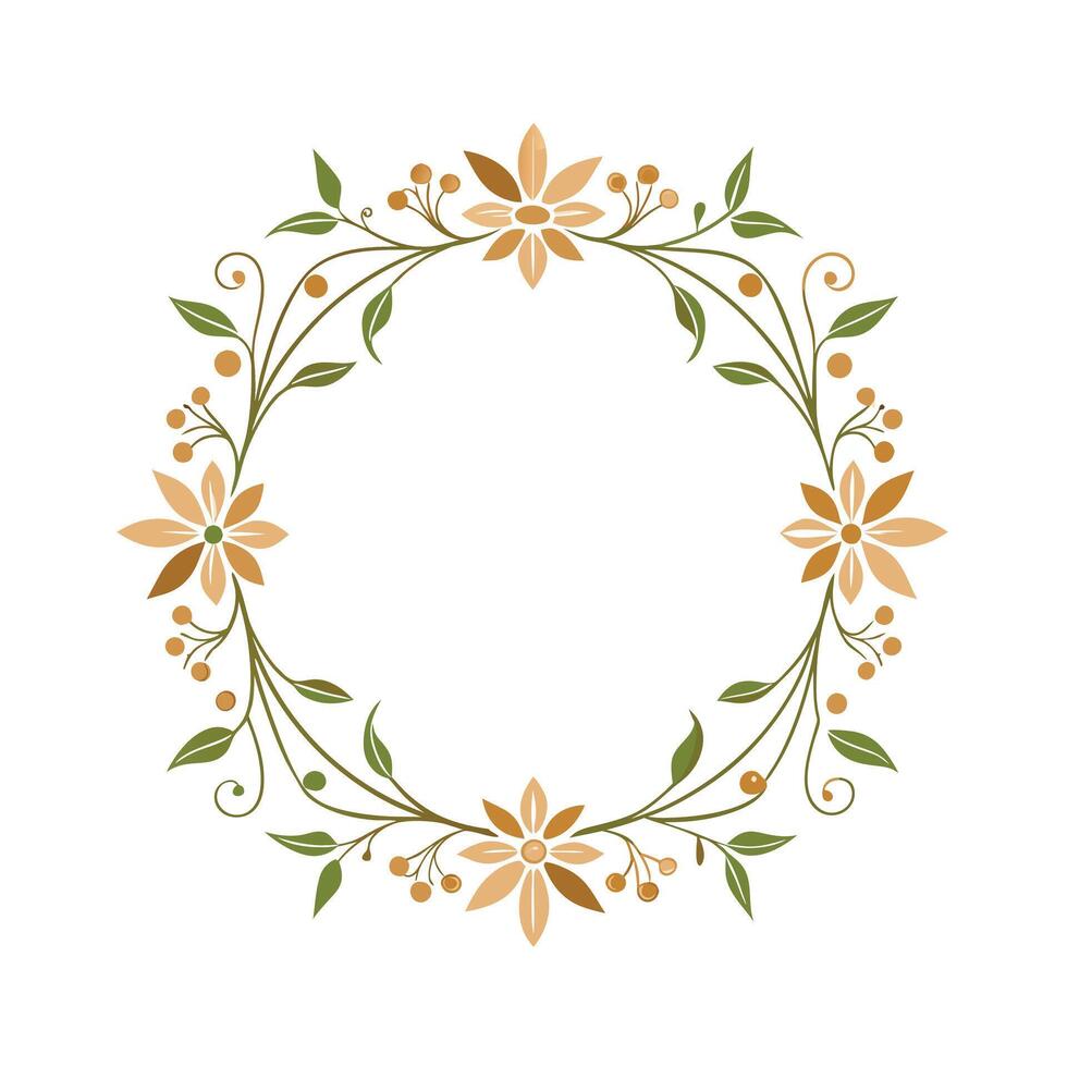 Beautiful Floral Frame Border Illustration vector