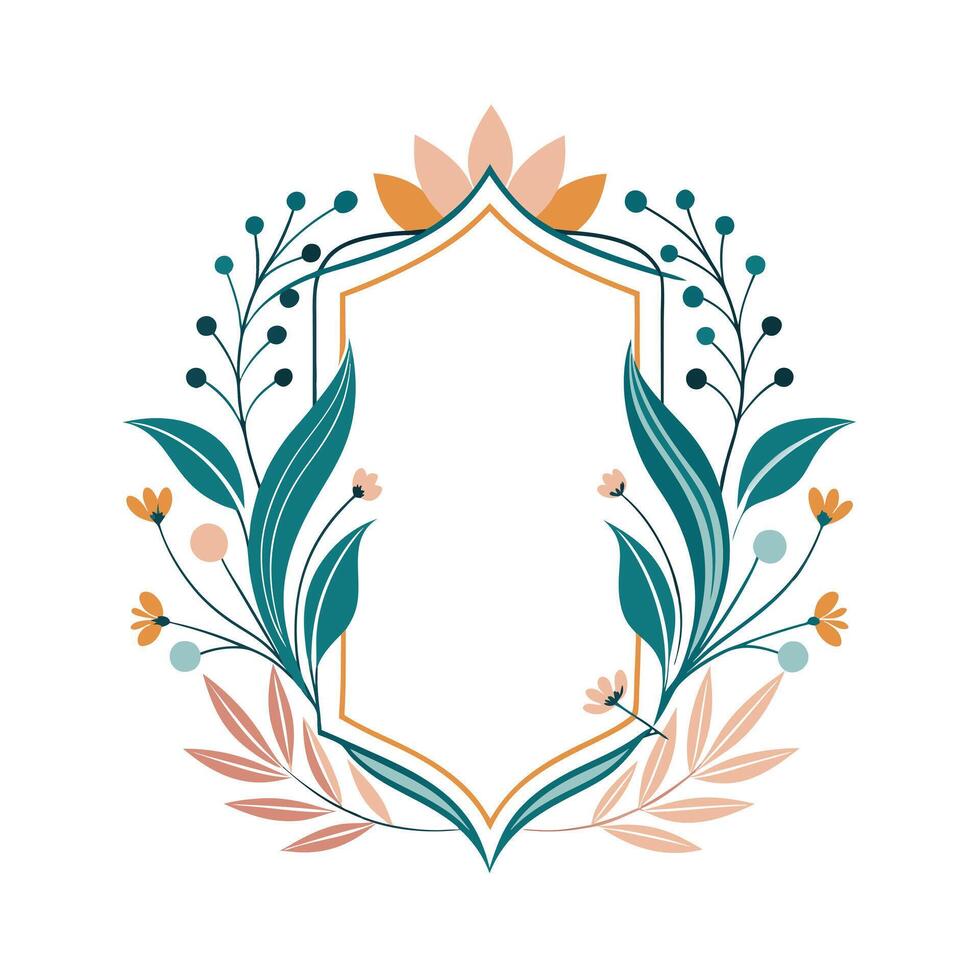 Beautiful Floral Frame Border Illustration vector