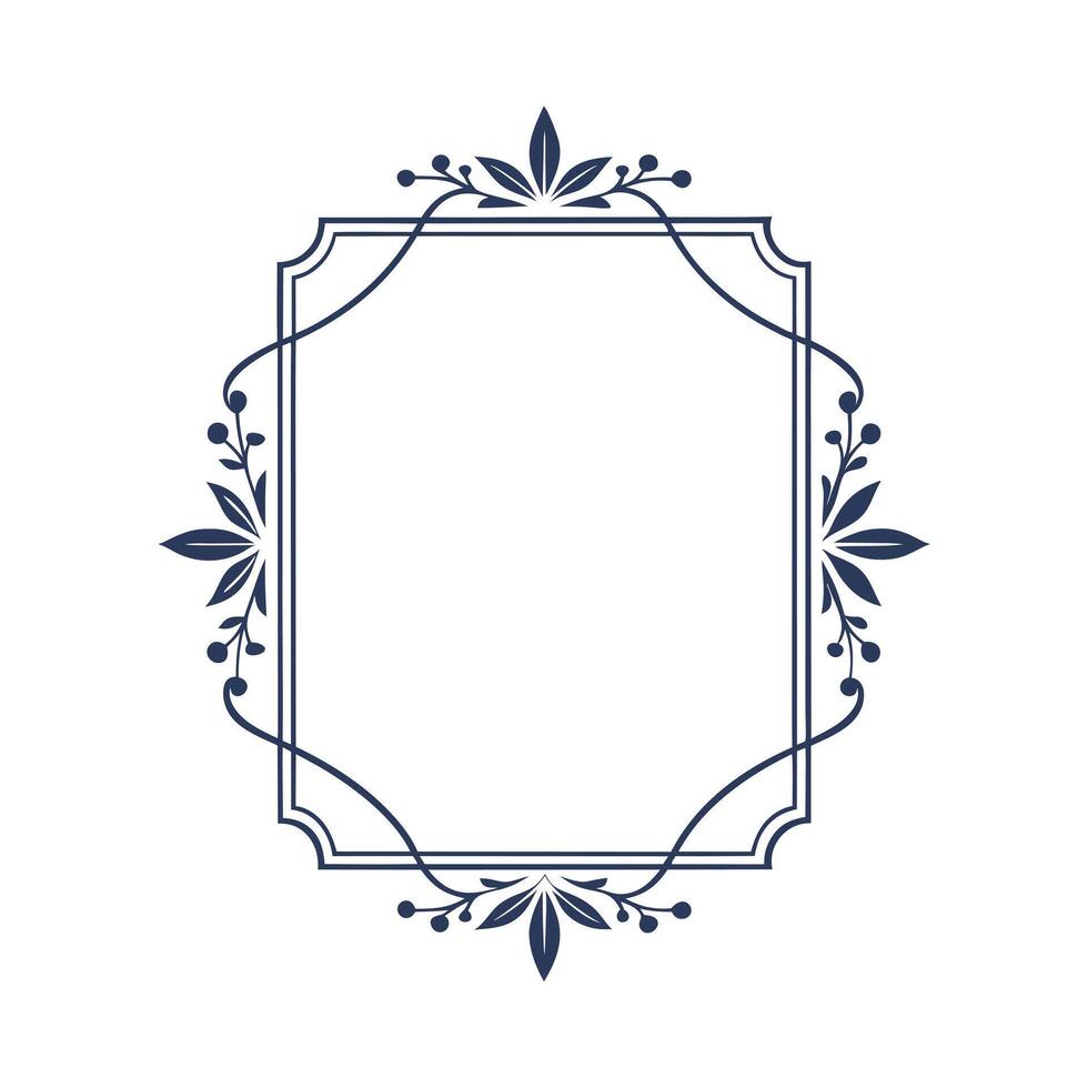 Beautiful Floral Frame Border Illustration vector