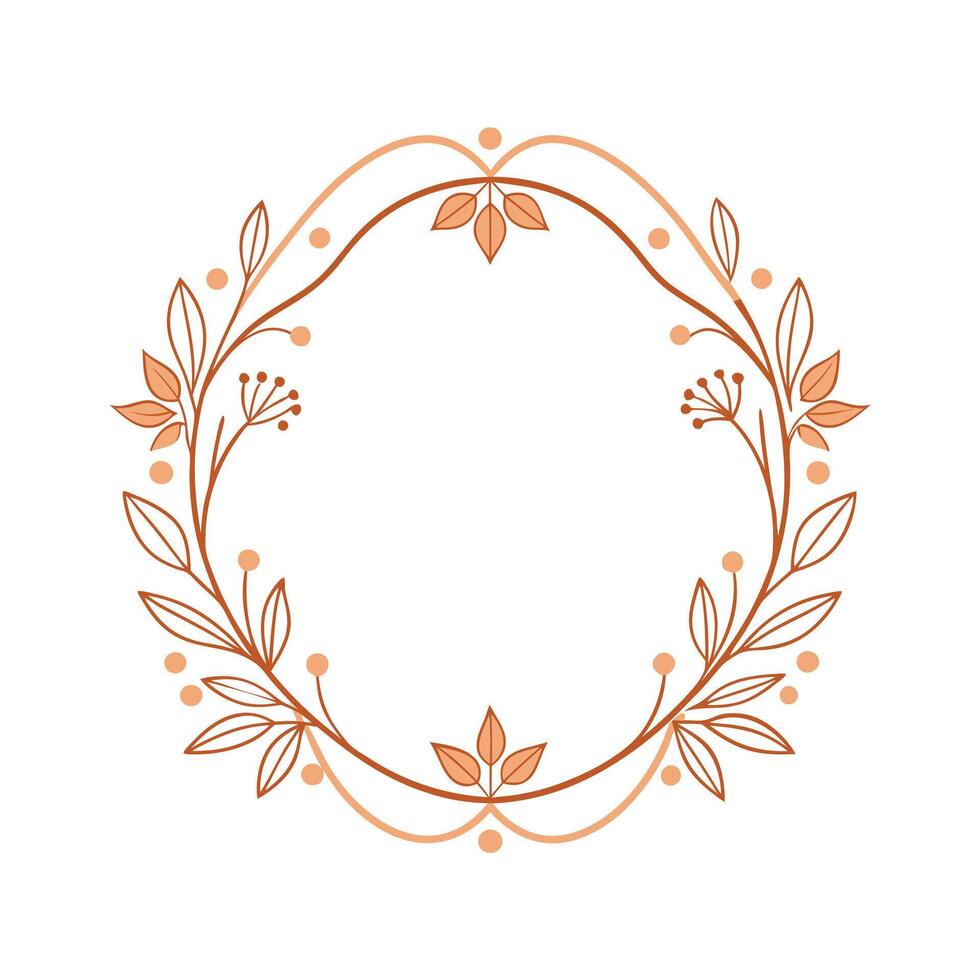 Beautiful Floral Frame Border Illustration vector