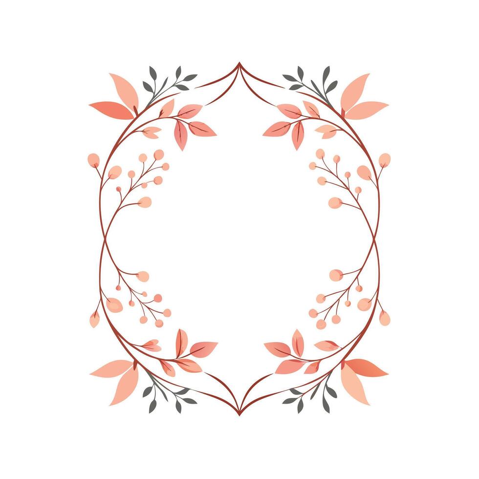 Beautiful Floral Frame Border Illustration vector
