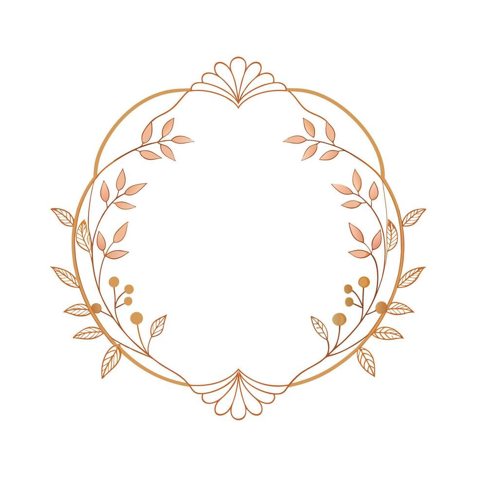 Beautiful Floral Frame Border Illustration vector
