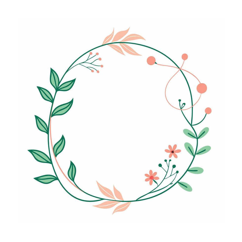 Beautiful Floral Frame Border Illustration vector