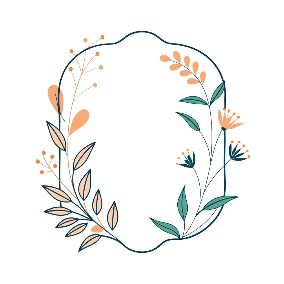 Beautiful Floral Frame Border Illustration vector