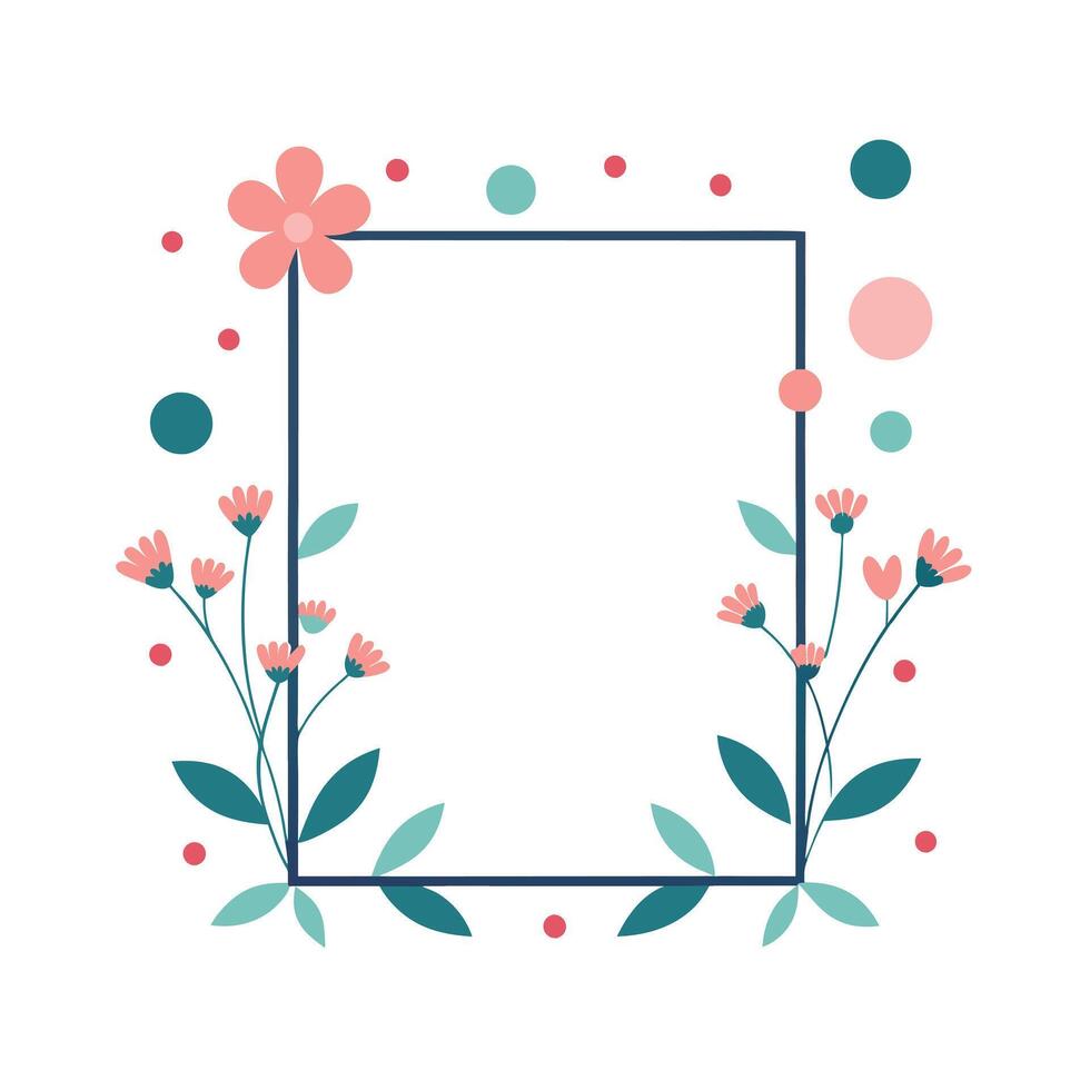 Beautiful Floral Frame Border Illustration vector