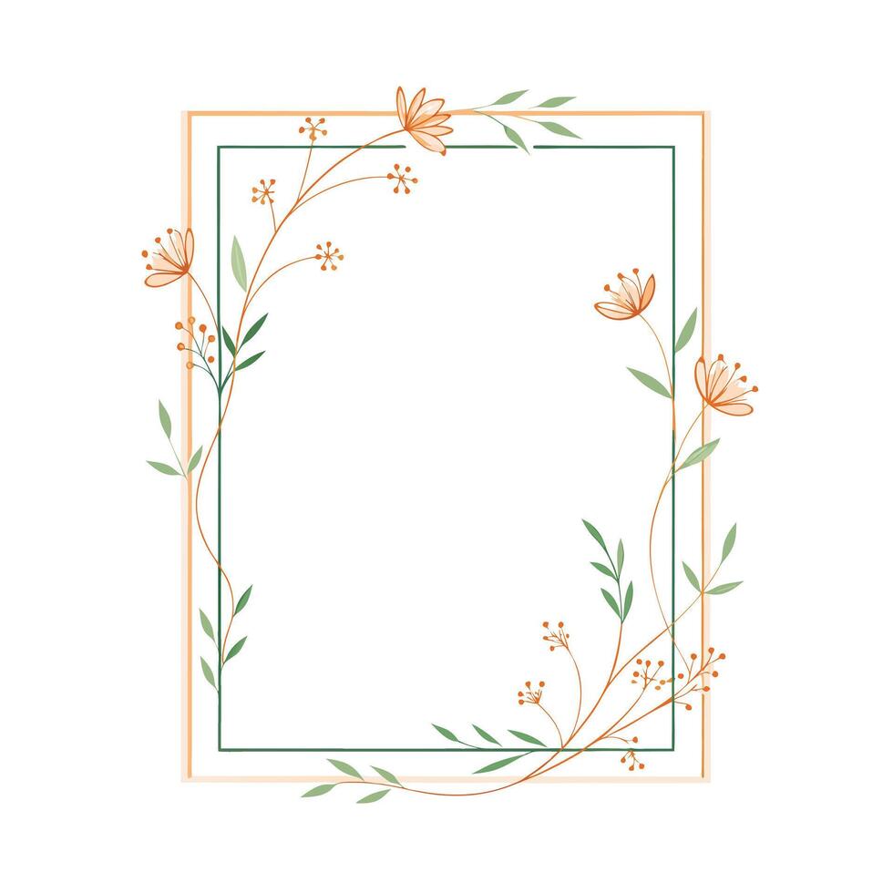 Beautiful Floral Frame Border Illustration vector