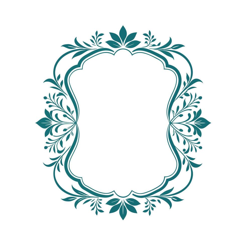 Beautiful Floral Frame Border Illustration vector