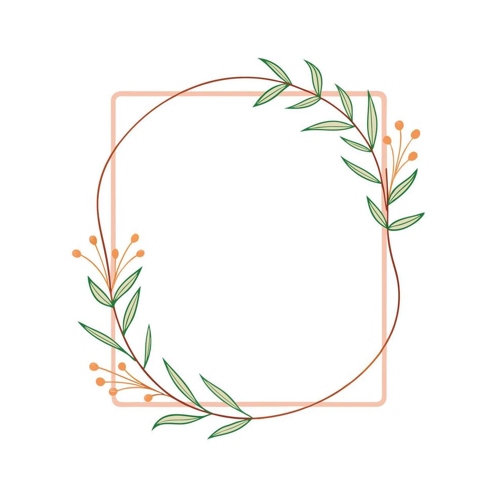 Beautiful Floral Frame Border Illustration vector