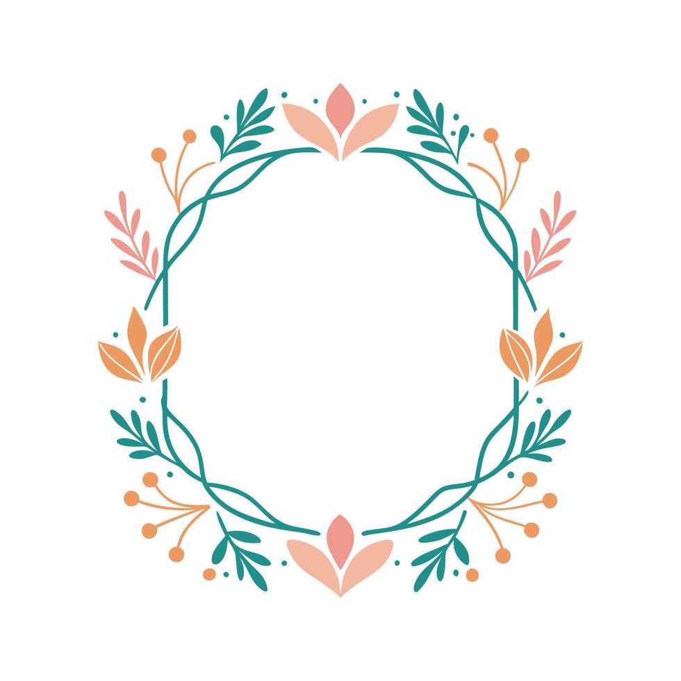 Beautiful Floral Frame Border Illustration vector