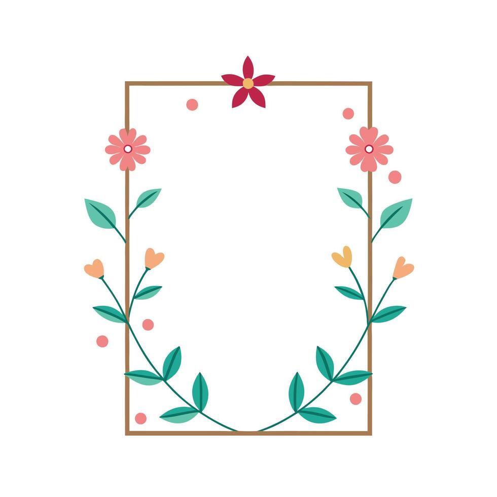 Beautiful Floral Frame Border Illustration vector