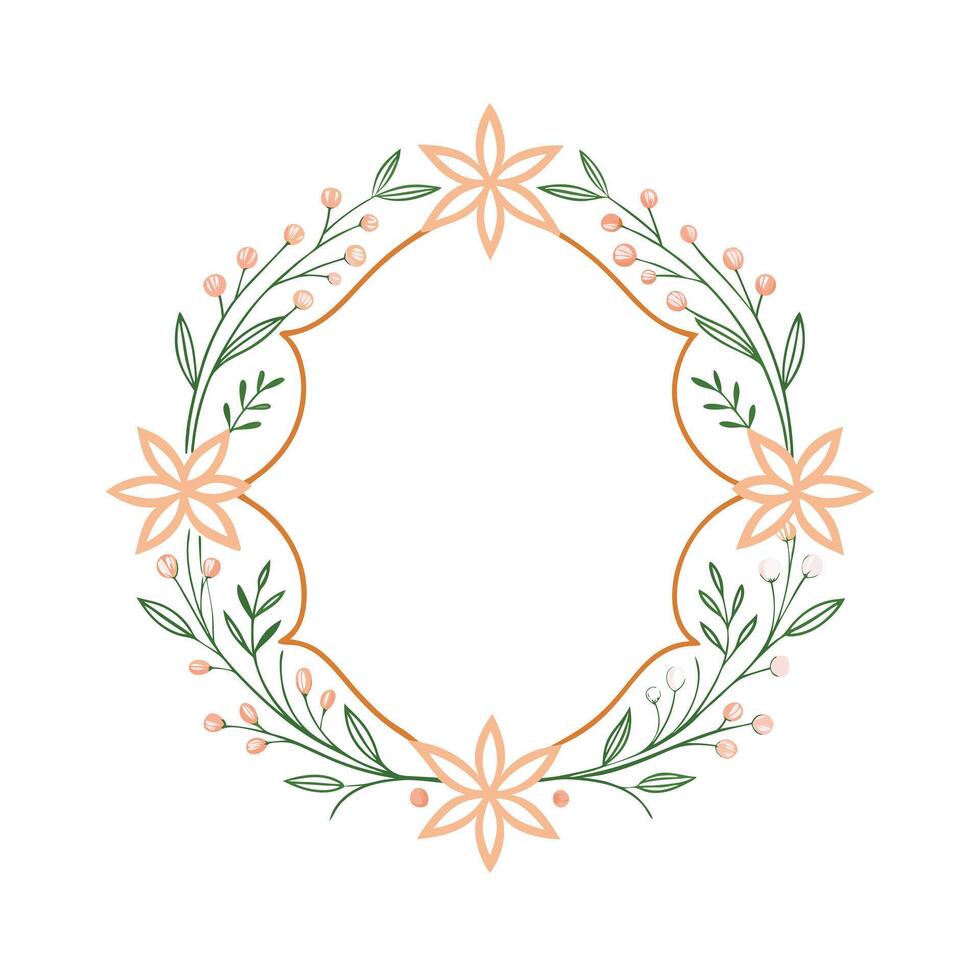 Beautiful Floral Frame Border Illustration vector