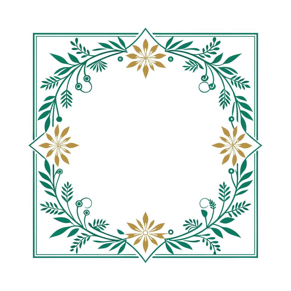 Beautiful Floral Frame Border Illustration vector
