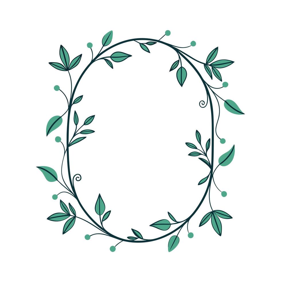 Beautiful Floral Frame Border Illustration vector
