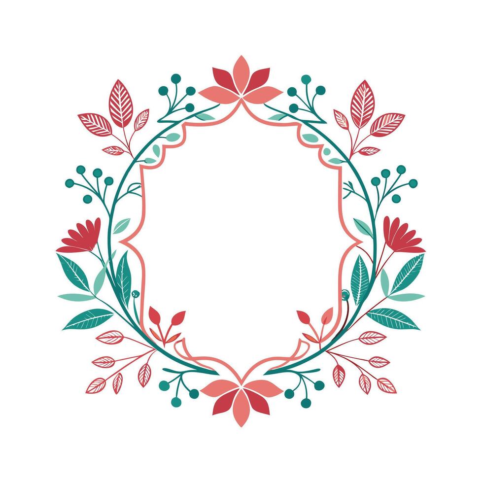 Beautiful Floral Frame Border Illustration vector