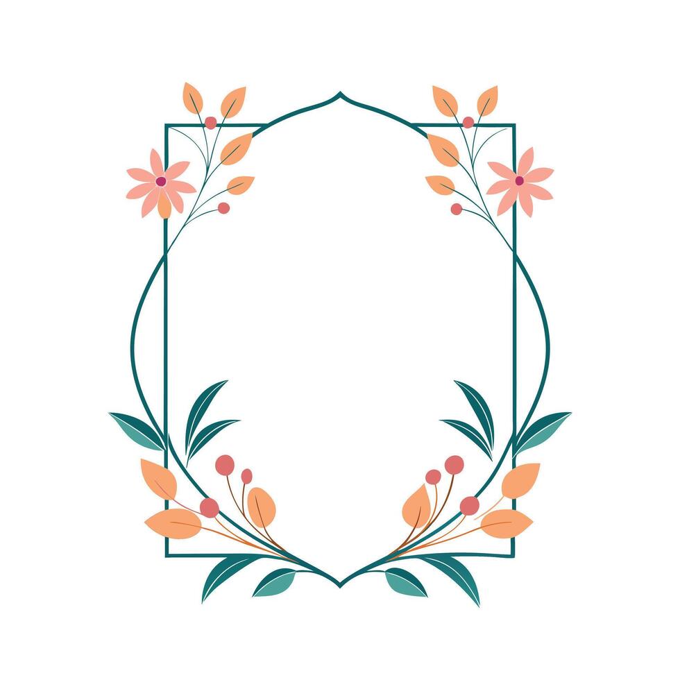 Beautiful Floral Frame Border Illustration vector