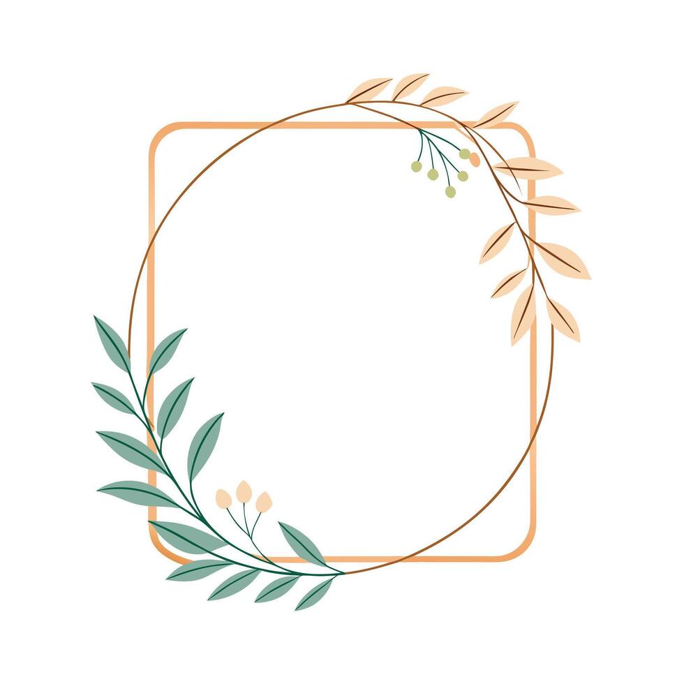 Beautiful Floral Frame Border Illustration vector
