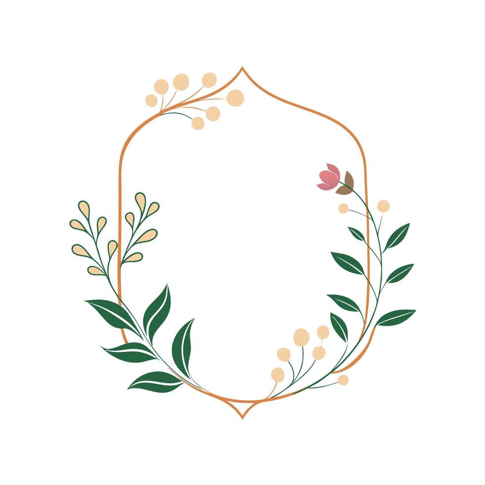 Beautiful Floral Frame Border Illustration vector