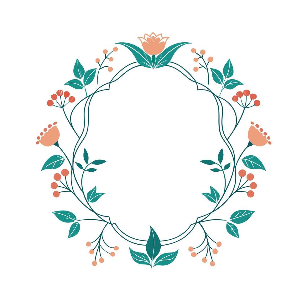 Beautiful Floral Frame Border Illustration vector