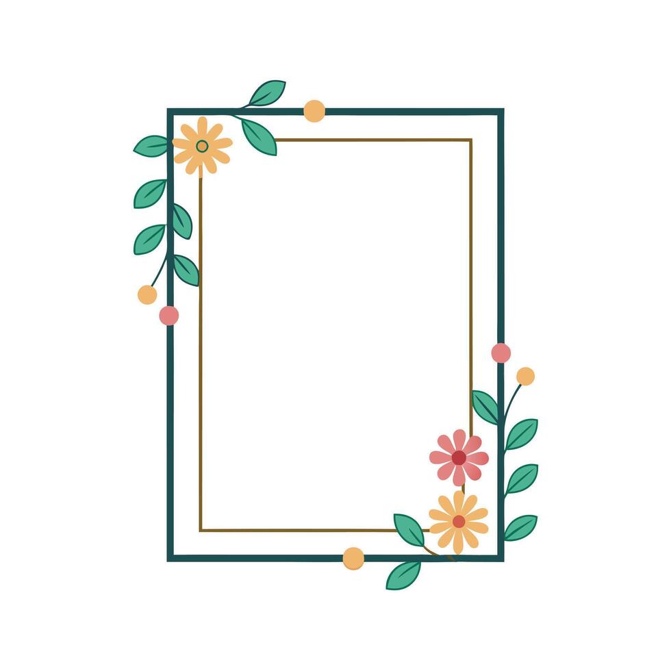 Beautiful Floral Frame Border Illustration vector