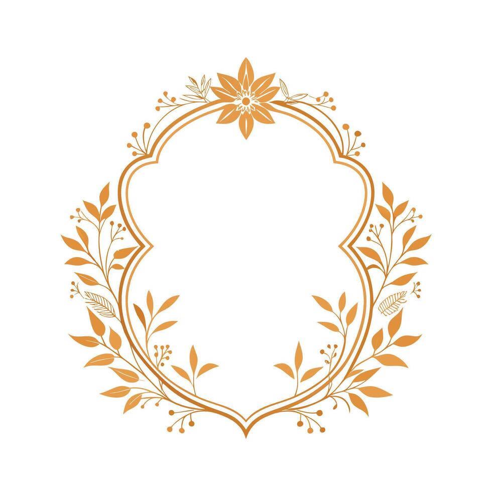 Beautiful Floral Frame Border Illustration vector
