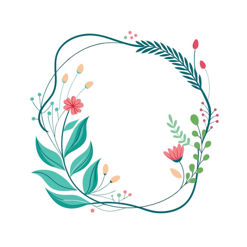 Beautiful Floral Frame Border Illustration vector