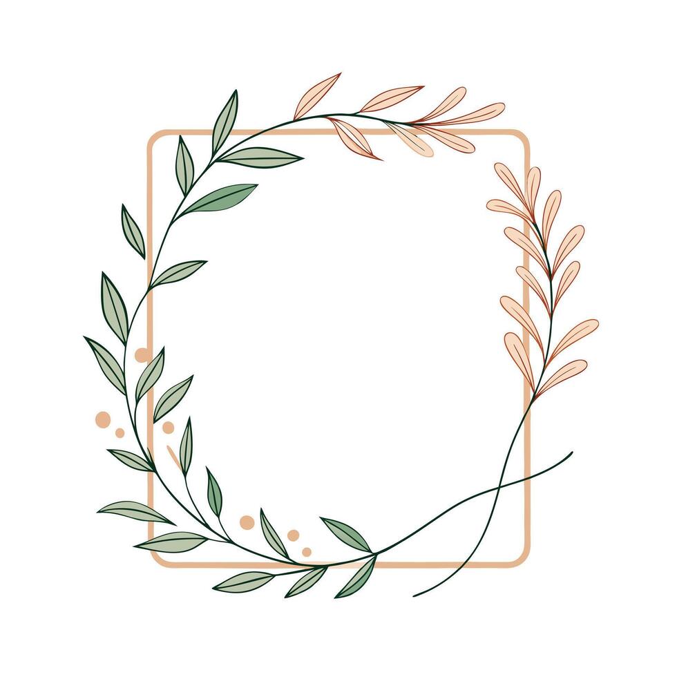 Beautiful Floral Frame Border Illustration vector
