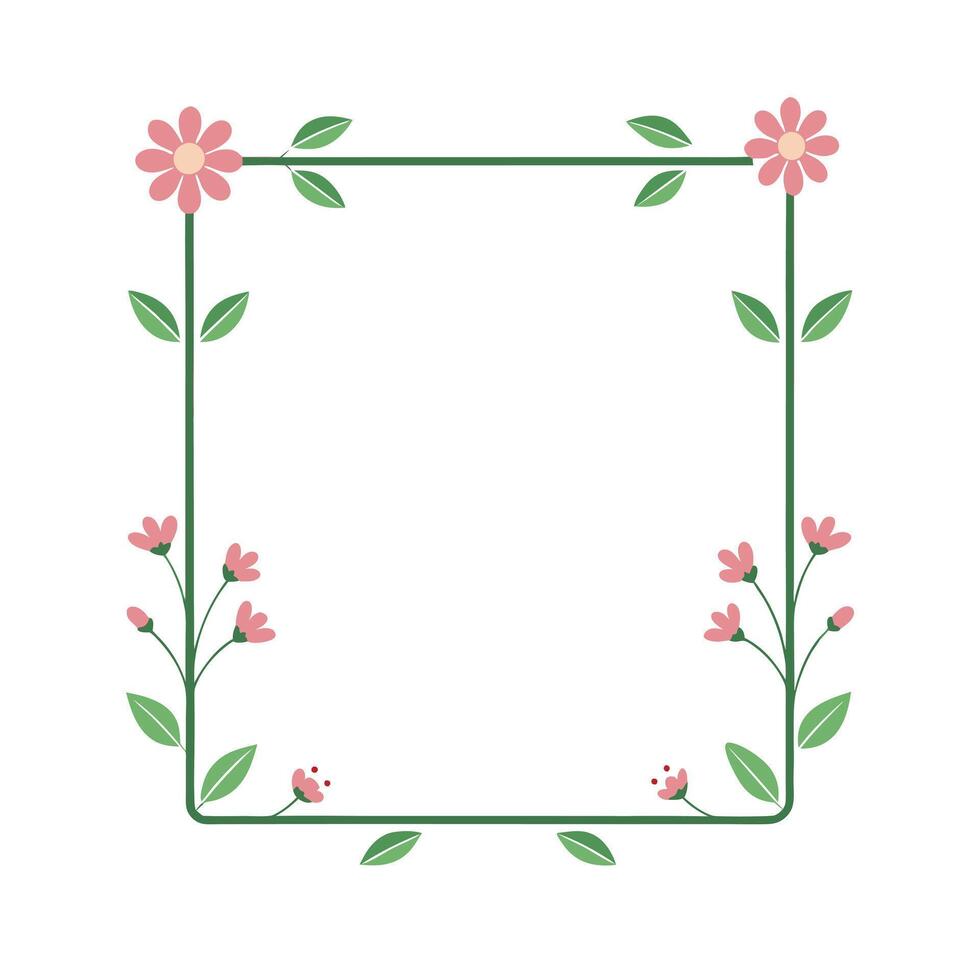 Beautiful Floral Frame Border Illustration vector