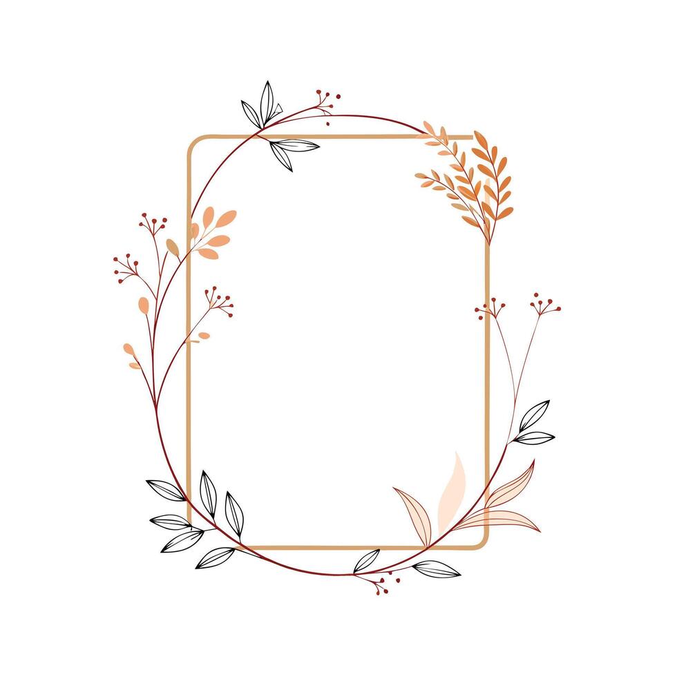Beautiful Floral Frame Border Illustration vector