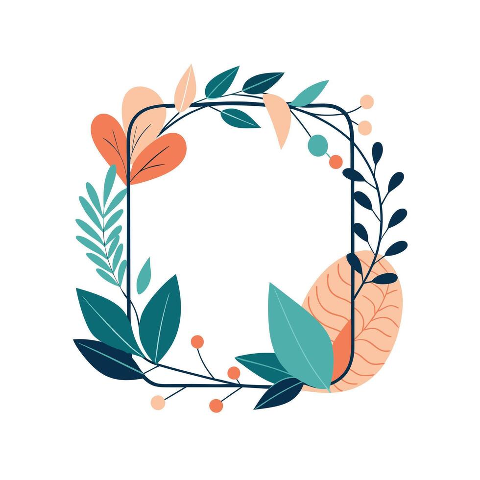 Beautiful Floral Frame Border Illustration vector