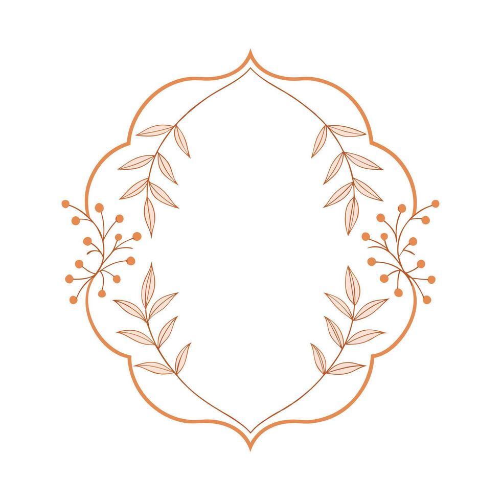 Beautiful Floral Frame Border Illustration vector