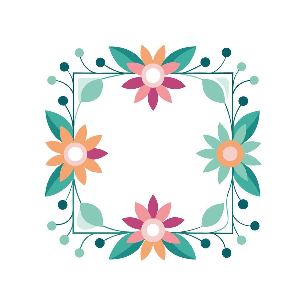 Beautiful Floral Frame Border Illustration vector