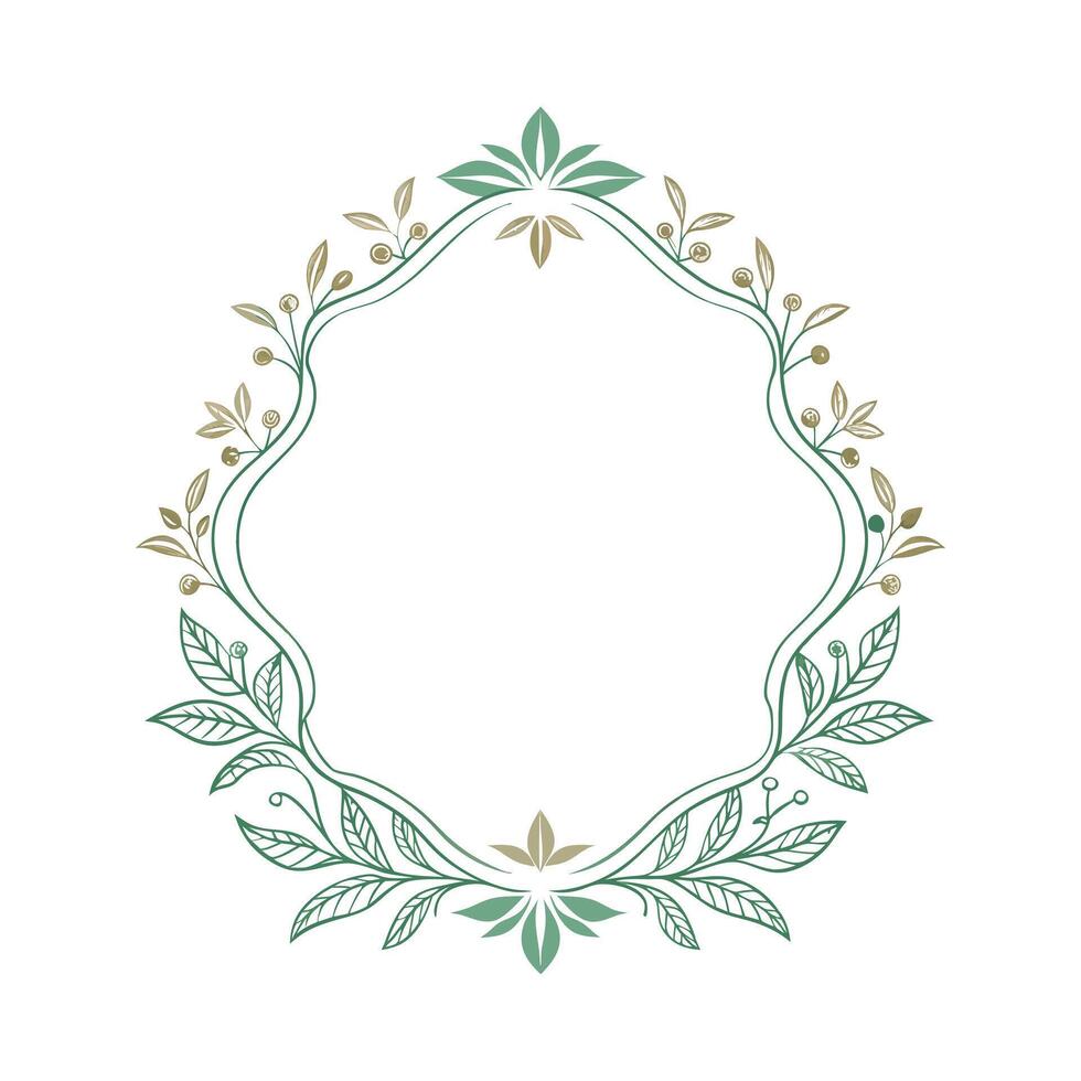 Beautiful Floral Frame Border Illustration vector