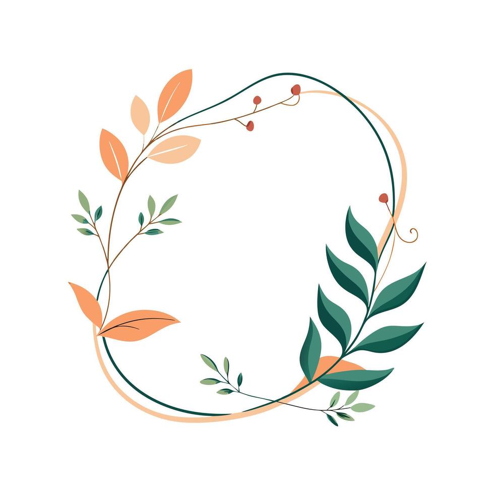 Beautiful Floral Frame Border Illustration vector