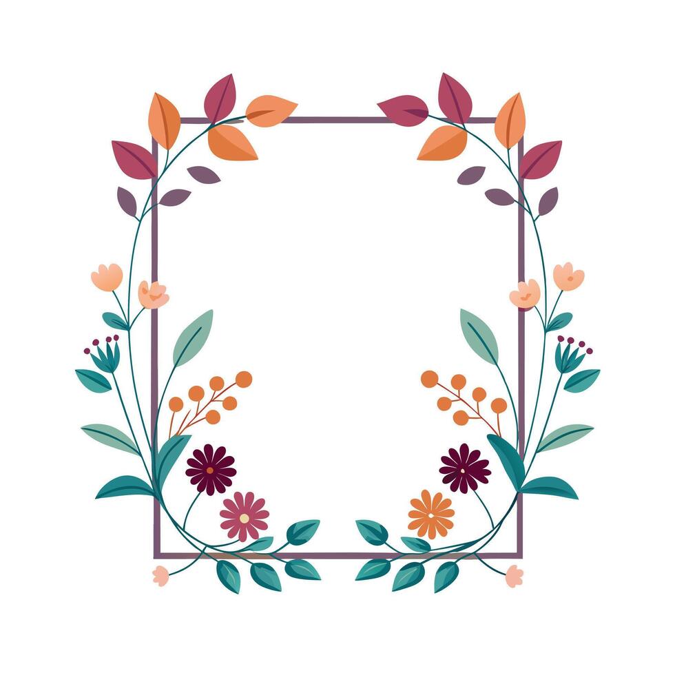 Beautiful Floral Frame Border Illustration vector