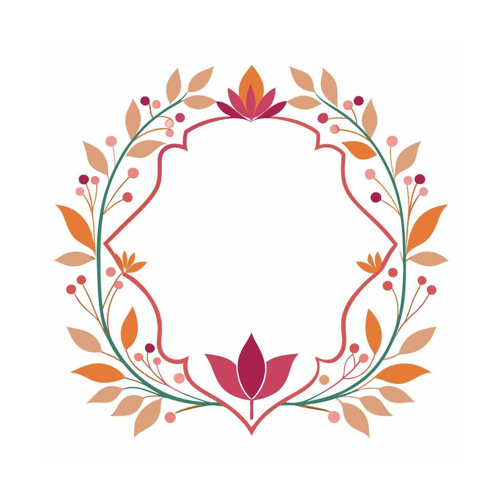 Beautiful Floral Frame Border Illustration vector