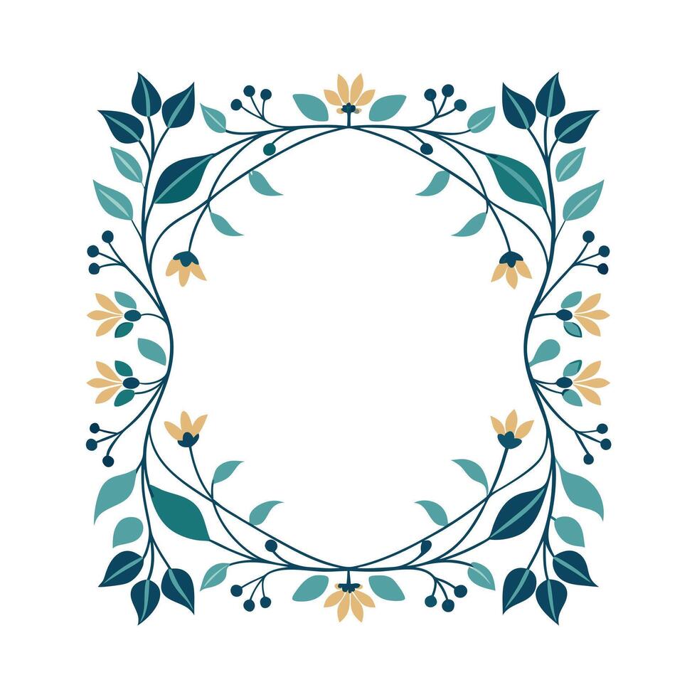 Beautiful Floral Frame Border Illustration vector