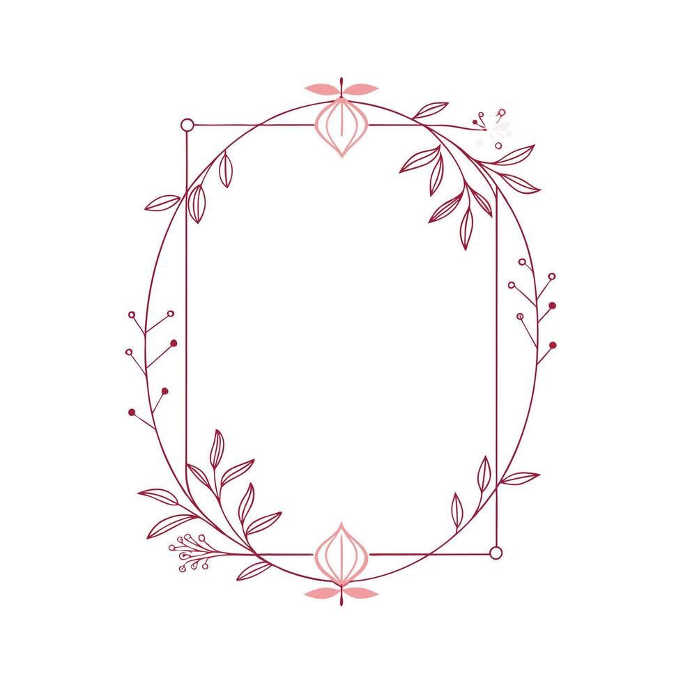 Beautiful Floral Frame Border Illustration vector